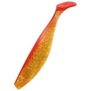 Shadxperts Xtrasoft 7" 18 cm Hecht Gummiköder 2 Stück Klar Gold Glitter Rot