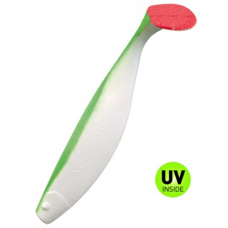Shadxperts Xtrasoft 7" 18 cm Hecht Gummiköder 2 Stück 004 Reinweiss Grün