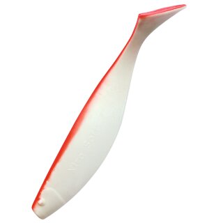 Shadxperts Xtrasoft 7" 18 cm Hecht Gummiköder 2 Stück 003 Reinweiss Rot