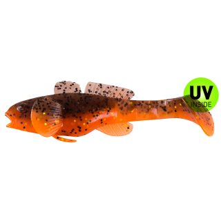 Shadxperts Bullhead 3,5" 10,5cm Schwarzmeergrundel Shad 5 Stück B068 Orange Olivebraun