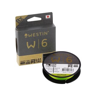 Westin W6 8 Braid Lime Punch geflochtene Schnur 135 m 0.10 mm