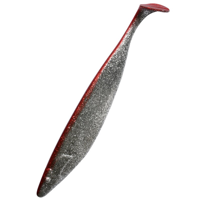 084 S Clear Silver-glitter / Red