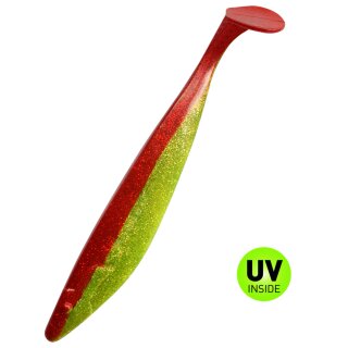 Shadxperts Megalodon 15" 40 cm Hechtköder 068 Grün-Glitter / rot