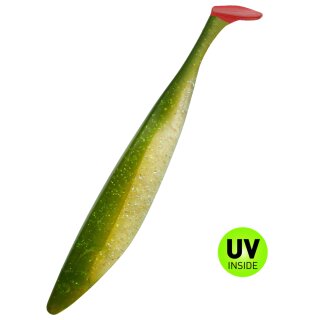 Shadxperts Megalodon 15" 40 cm Hechtköder 153 Kristall-Mylar Glitter-grün