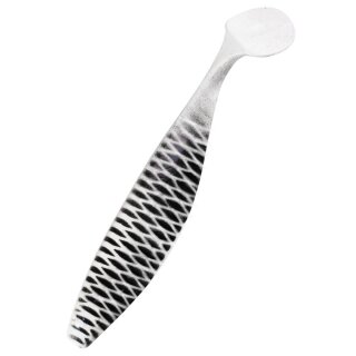 Relax Kopyto Shad 9" 23 cm Gummifisch 002A Reinweiss / schwarz gestreift