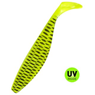 Relax Kopyto Shad 9" 23 cm Gummifisch 090 Fluogelb Schwarz gestreift