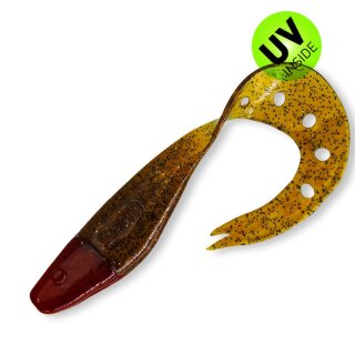 Delalande Sandra Twister 9" 23 cm Bernstein Glitter Redhead