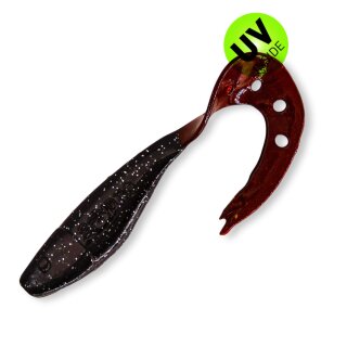 Delalande Sandra Twister 9" 23 cm Schwarz Rot Glitter