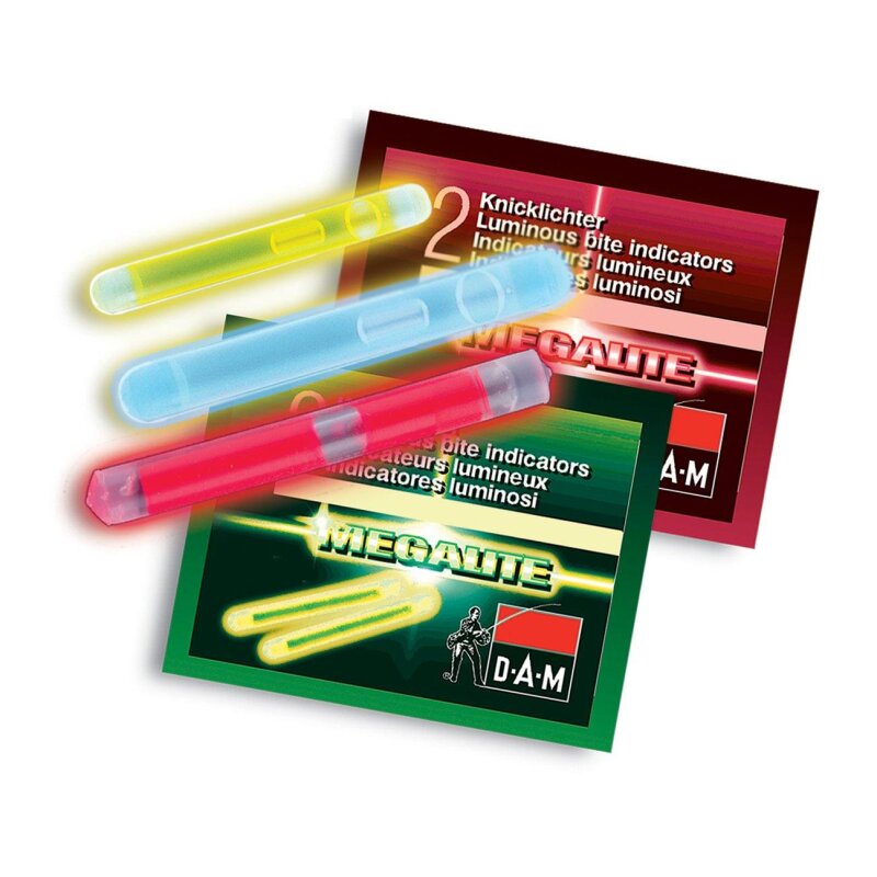 DAM Knicklichter Großpackung 50x2 Stück Gelb Grün