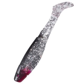 Relax Kopyto 4L 10 cm Gummifische 10 Stück 185 Schwarz Weiss Glitter
