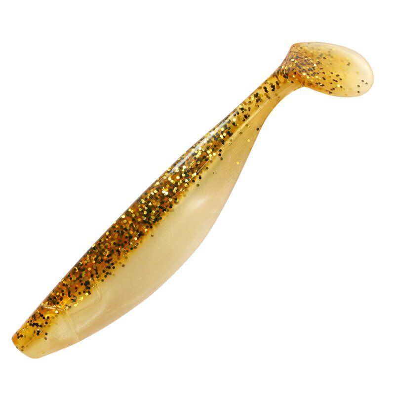 Shadxperts Xtrasoft 6" Shad 16 cm 10 Stück B023 goldperl / motoroil glitter
