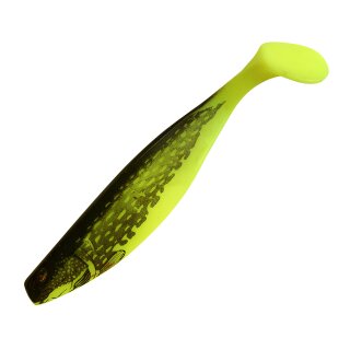 Shadxperts Xtrasoft Nature 6" Shad 16 cm 2 Stück fluogelb / Hecht (olive)