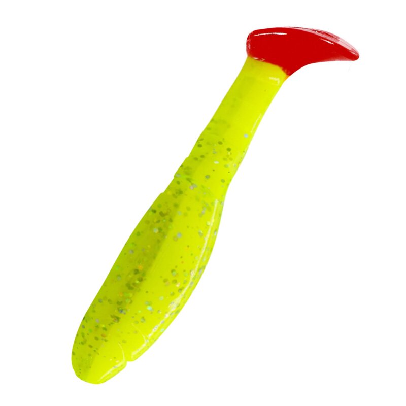 B034RT fluogelb / fluogrün-Glitter / red tail
