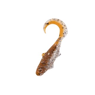 Relax Banjo 1" 50 Stück (SX Banjo Twister 1" ca. 3,5 cm) B111 klar silber Glitter / olivebraun-Glitter