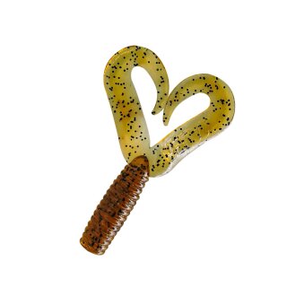 Relax Twister DTT2" 5 cm 50 Stück (SX Twister 2" Doubletail regulär ca. 4,5 cm) 103 klar bernstein schwarzer glitter