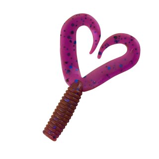 Relax Twister DTT2" 5 cm 50 Stück (SX Twister 2" Doubletail regulär ca. 4,5 cm) 303 crawfish-violett-electric blue-glitter