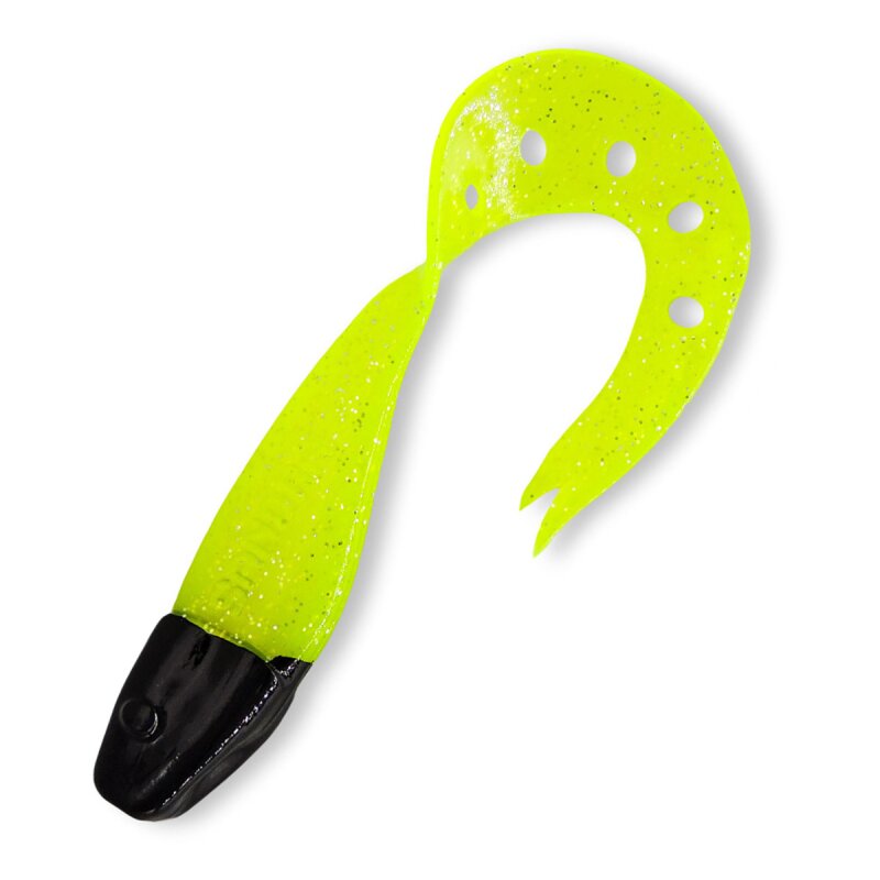 066BH grün (chartreuse) - glitter / black head