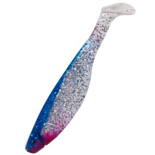 Relax Kopyto Shad Gummifisch 5" 12,5 cm 5 Stück 085 klar silber-Glitter / blau