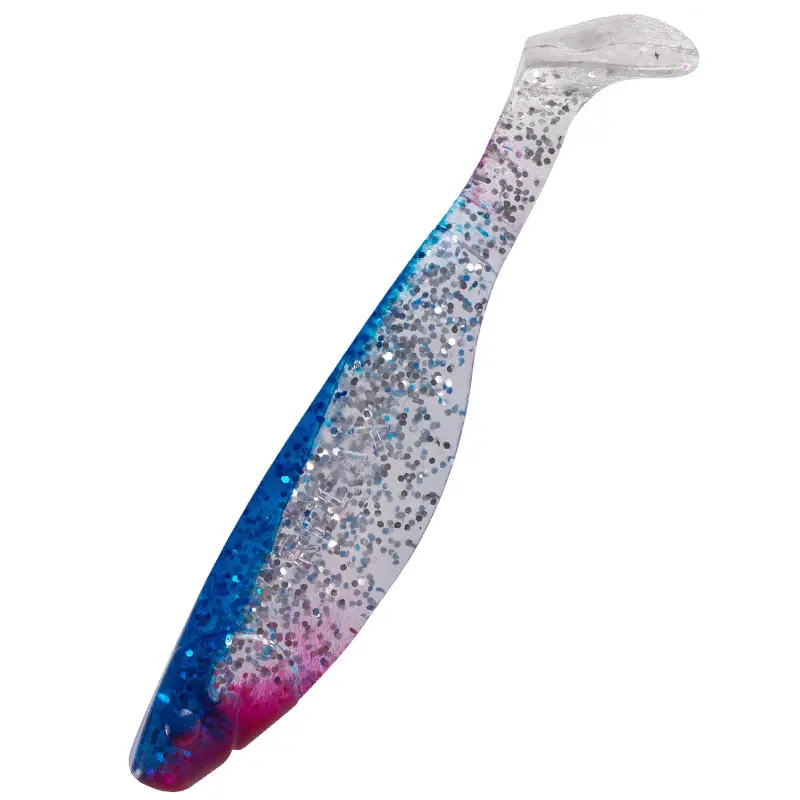 085 klar silber-Glitter / blau
