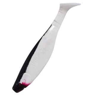 Relax Kopyto Shad Gummifisch 5" 12,5 cm 5 Stück 002 reinweiss / schwarz
