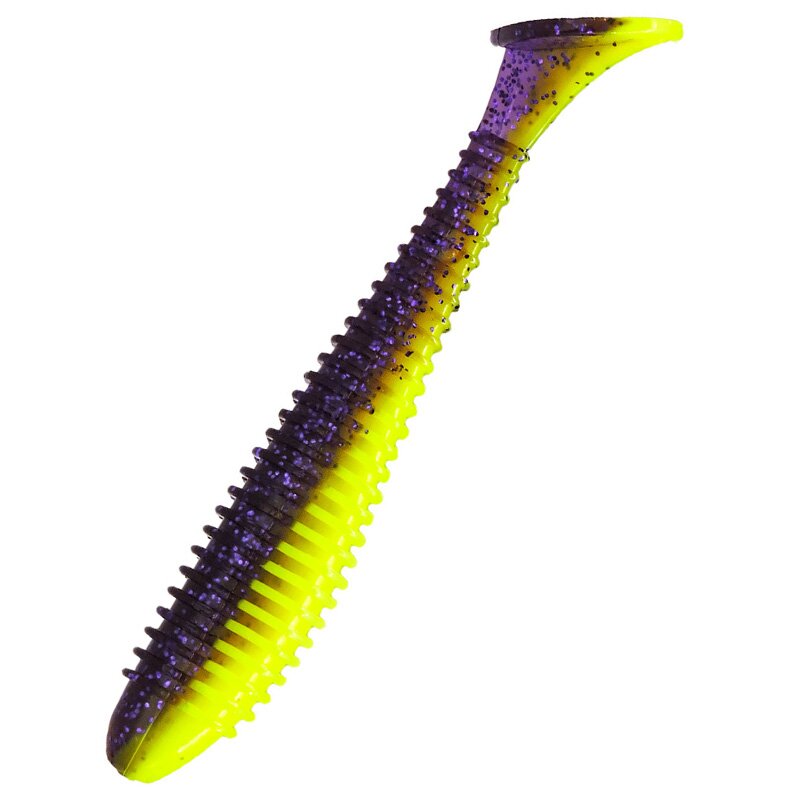 Purple Glitter/Opaque Chartreuse