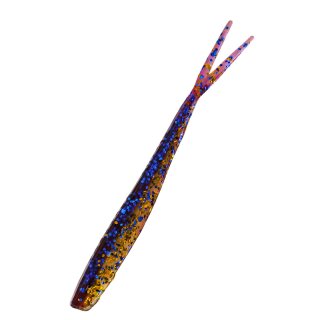 Relax Oklahoma 5" 13 cm Gummiköder Vertikal Pelagisch V-Tail 10 Stück B313 klar gold Gl./violett-electric blue Gl.