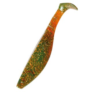 Relax Kopyto Shad Gummifisch 6" 15 cm 5 Stück 092 motoroil-gold-Glitter