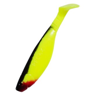 Relax Kopyto Shad Gummifisch 5" 12,5 cm 5 Stück 056 fluogelb / schwarz