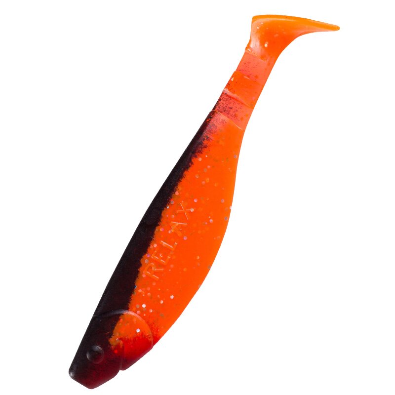 122 klar fluoorange-Glitter / schwarz