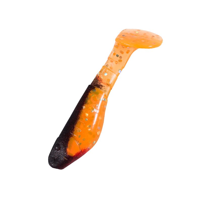 122 klar fluoorange-Glitter / schwarz