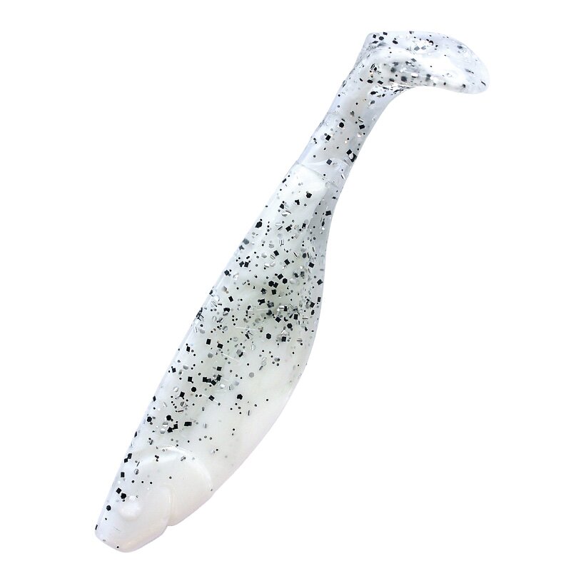 B008 reinweiss / klar salt´n pepper Glitter