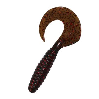 Relax Twister VR5" 25 Stück (SX Twister 4" ca. 8,0 cm) 305 motoroil rot Glitter