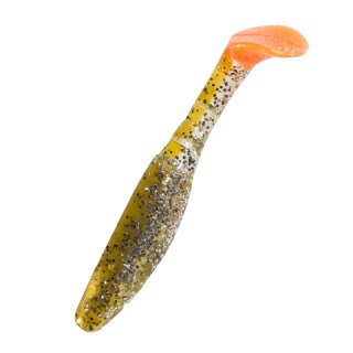 Relax Kopyto 4L 10 cm 25 Stück (SX Kopyto-Classic 4" ca. 11,0 cm) B111OT  klar silber Gl./olivebraun-Gl./orange tail