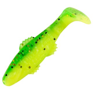 Relax Clonay 2" 25 Stück (SX Killer Shad 2" ca. 5,0 cm) B002 fluogelb  / grün-Glitter