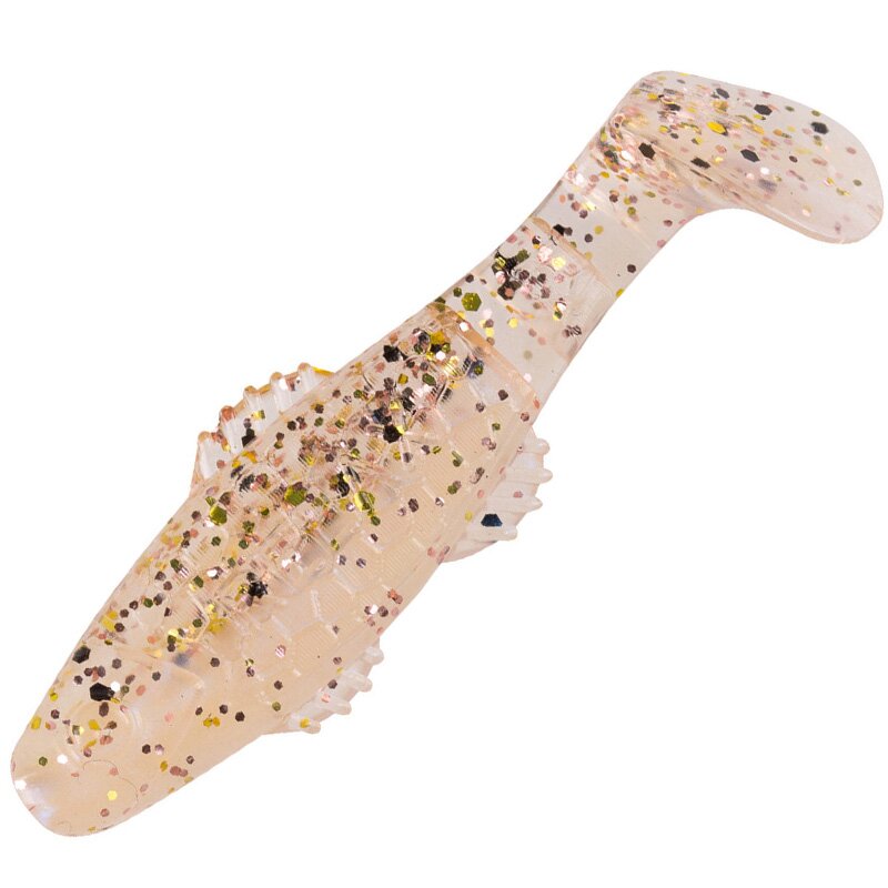 B309 blauperl / klar kupfer, schwarz Glitter