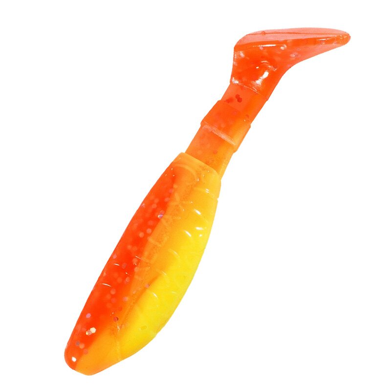 B033 fluogelb  / orange-silber Glitter