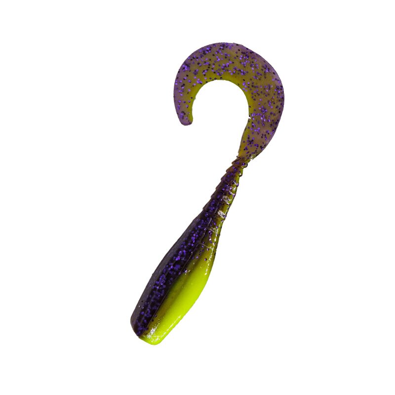 007 Purple Glitter/Opaque Chartreuse