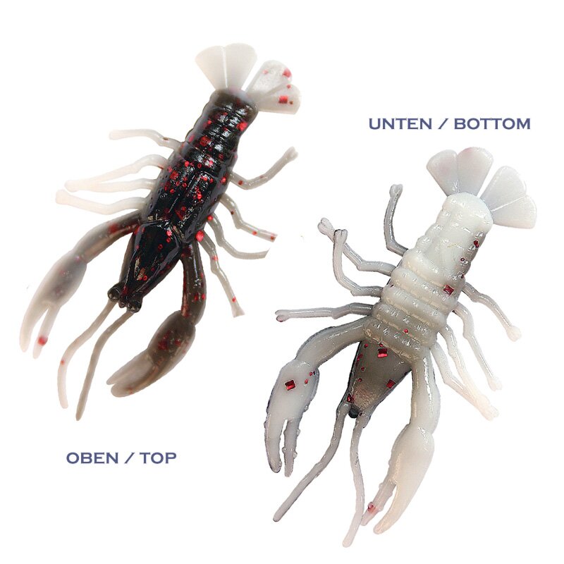 10 reinweiss-schwarz roter Glitter