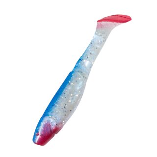 Relax Kopyto 4L 10 cm Gummifische 10 Stück 047R blauperl-Glitter / blau / red tail