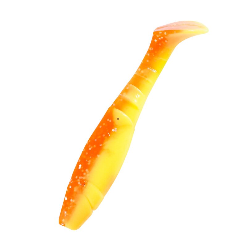 B033 fluogelb  / orange-silber Glitter