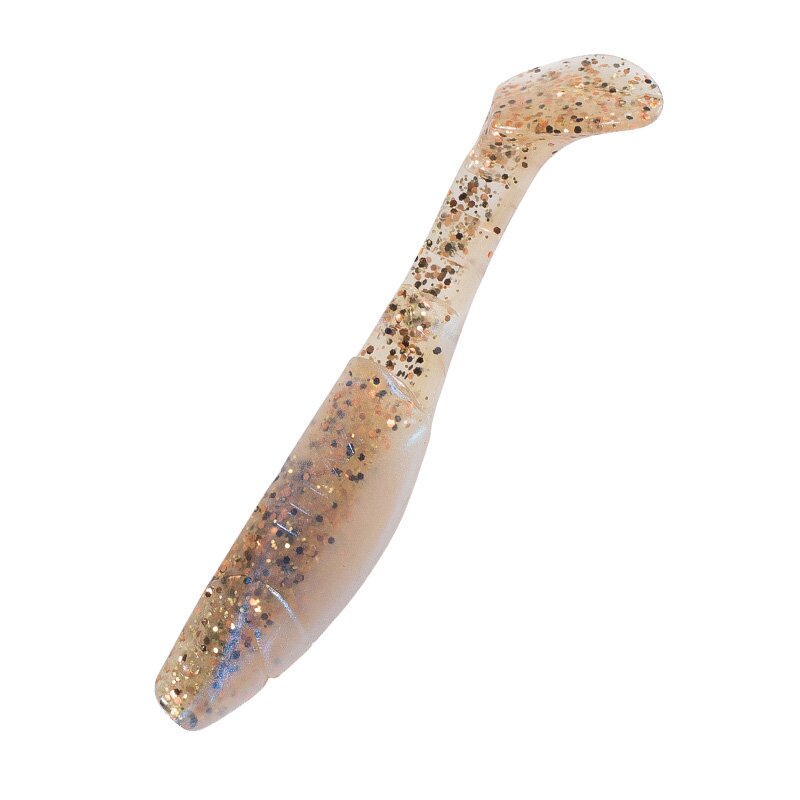 B309 blauperl / klar kupfer, schwarz Glitter