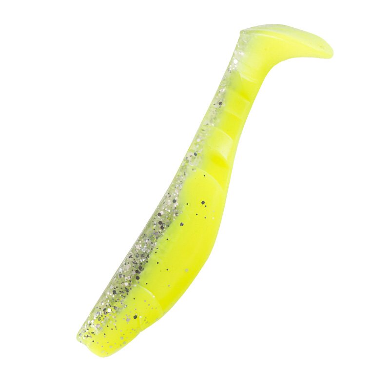 B319 fluogelb / klar silber glitter