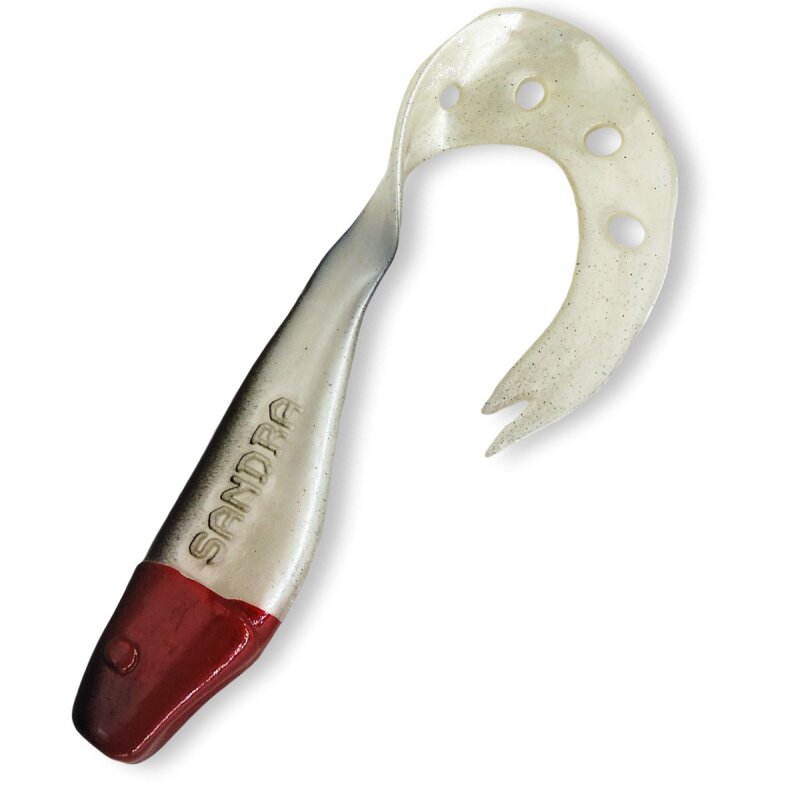 008RH  perlweiss / schwarz / red Head