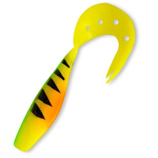 Delalande Sandra 3,5" 10 Stück (ca. 9 cm) 055Z fluogelb / schwarz Zander