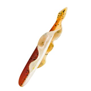 Relax Wing Shad 3" 5 Stück (ca. 8,5 cm) im ZIP Bag B072 reinweiss / olivebraun-Glitter