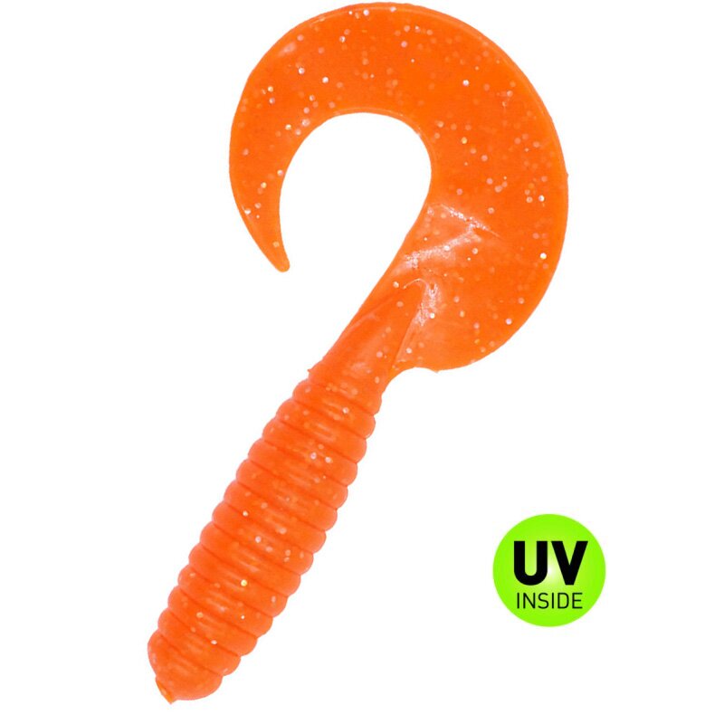 028 klar fluoorange Glitter