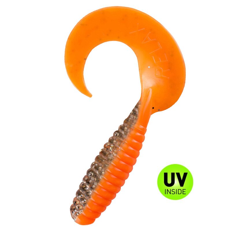 B032 orange / klar gold,schwarz Glitter
