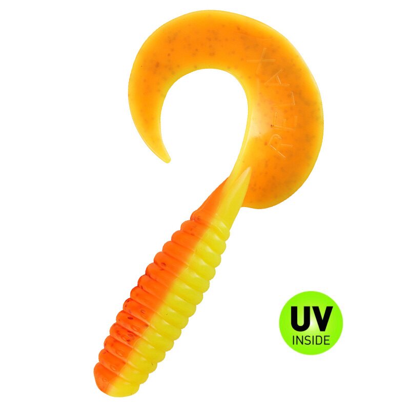 B033 fluogelb  / orange-silber glitter