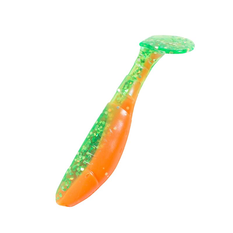 B141 orange-Glitter / fluogrün-Glitter