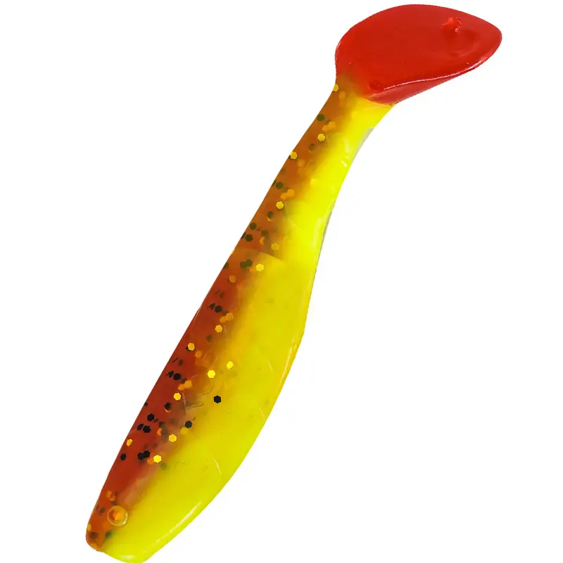 B110RT fluogelb/olivebraun-Glitter/red tail
